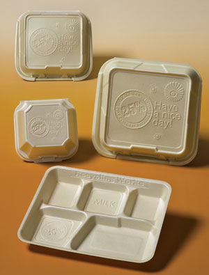food containers made from recycled content
