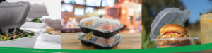 various hinged and 2 piece food containers