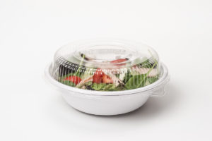 Compostable 36 oz bowl and lid