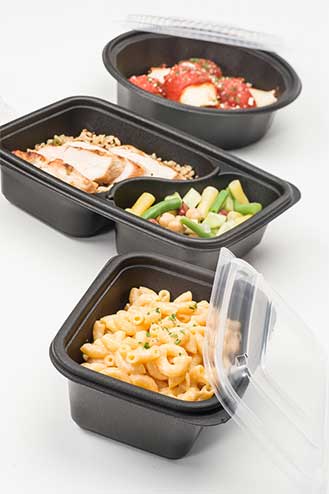 microwave safe containers - black