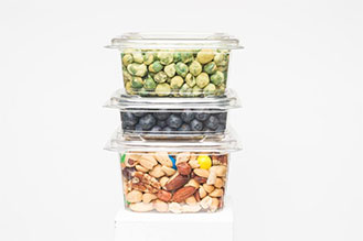 stacked snack containers