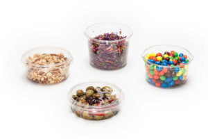 2 piece supermarket containers with a variety of food enclosed