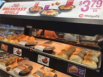 Weigels breakfast display