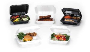 polystyrene hinged food containers
