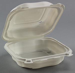 Clover hinged food container