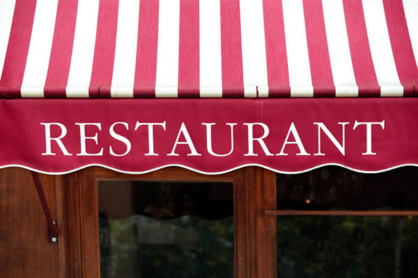 Restaurant awning