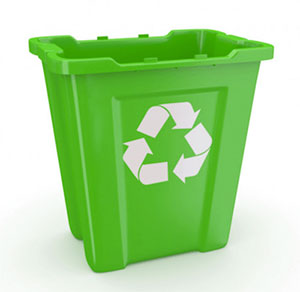 Green Recycling Bin