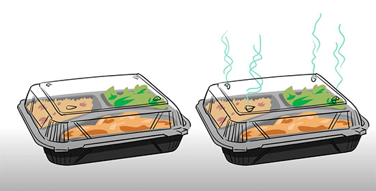 Vented vs nonvented takeout containers