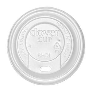 Hot Drink Dome Lid White HIPS for 7 oz.  8 oz. & 9 oz. Cup