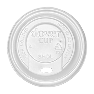 Hot Drink Dome Lid White HIPS for 7 oz. 8 oz. & 9 oz. Cup