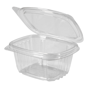 Clear 6 oz. Hinged Rectangle Container