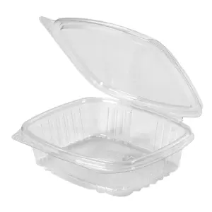 8 oz. Translucent Plastic Deli Container with Lid - milehighsoap