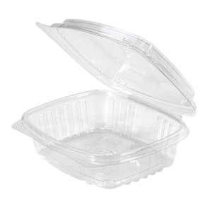 Clear 8 oz. High Dome Hinged Rectangle Container
