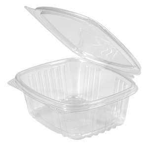 Gen Plastic Deli Container with Lid, 12 oz, Clear, Plastic, 240/Carton