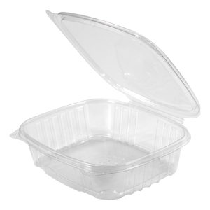 Clear 24 oz. Hinged Rectangle Container