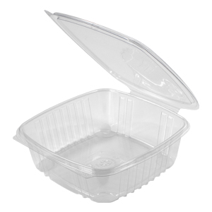 Clear 48 oz. Hinged Rectangle Container
