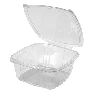 Genpak 32 oz. Clear Hinged Deli Container - 200/Case