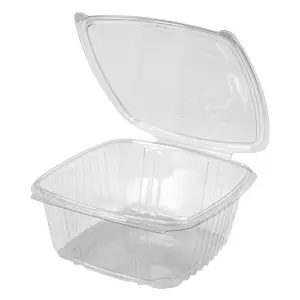 Genpak AD16 Hinged 16 oz Deli Take Out Food Container - 5 3/8L x 4 1/2W x  2 5/8H