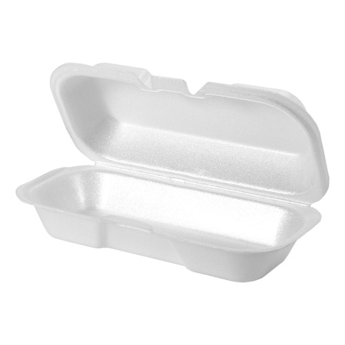 White 9 X 9 Foam Hinged Containers, Genpak SN200