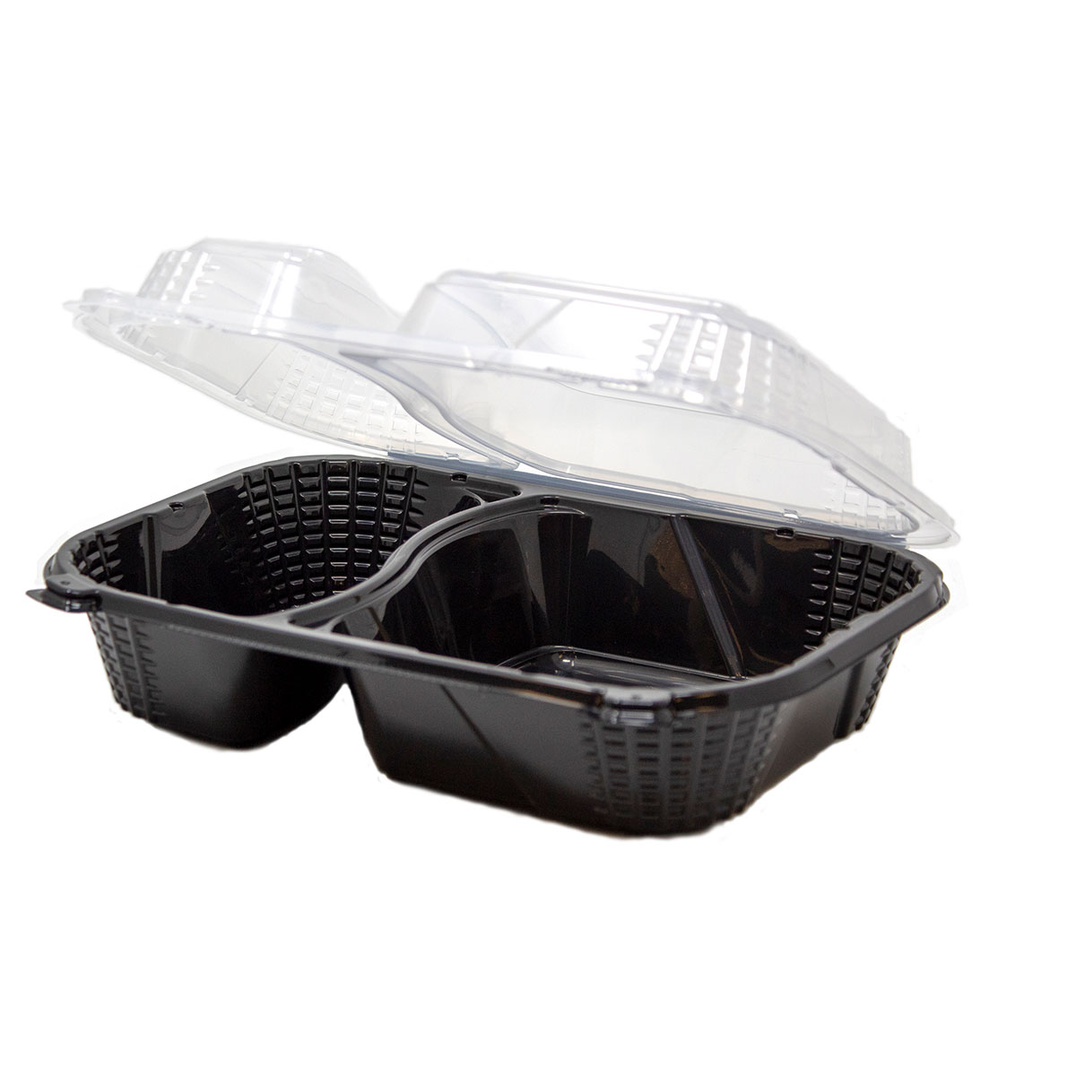 Solo HC9CSC2050 Bare Eco-Forward Bagasse Hinged Lid Takeout Containers, 3  Compartment, 9.6 x 9.4 x 3.2, Ivory - 200 / Case