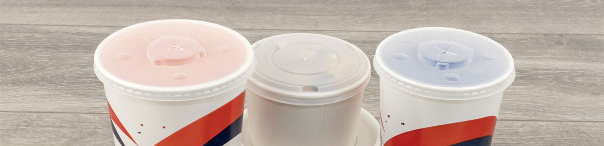 paper cups with plastic lids
