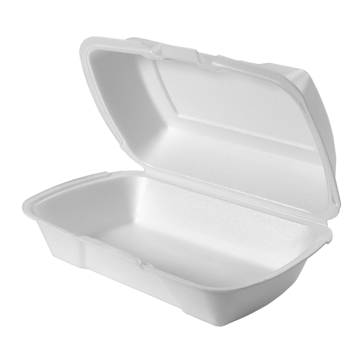 White 9" x 6"  Hinged Deep All-Purpose Container