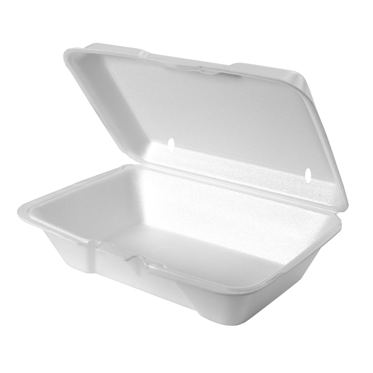 White 9" x 6"  Hinged Deep All-Purpose Vented Container