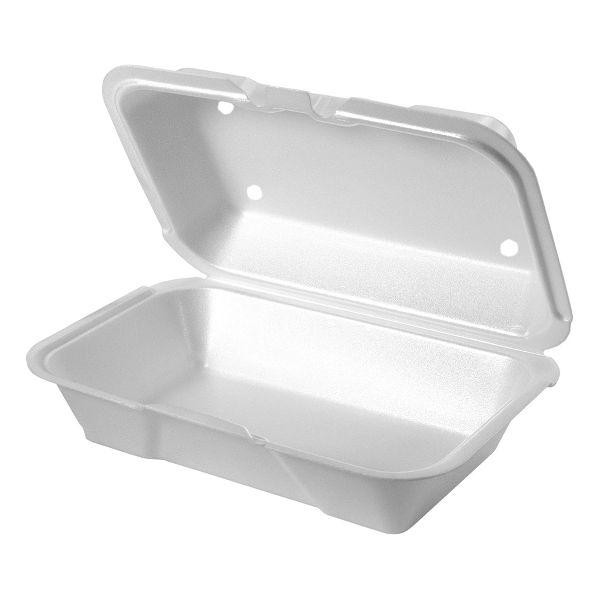 White  8" x 5"  Hinged All-Purpose Vented Container