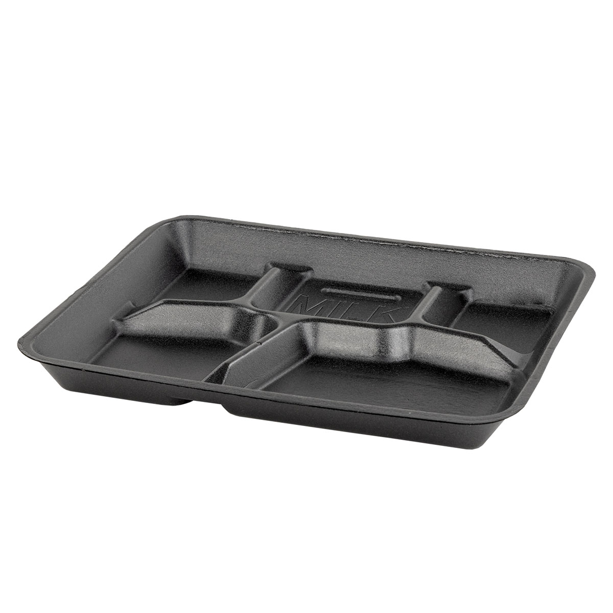 Black 5 Compartment Serving Tray