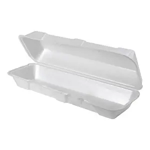 Genpak 21600 8 1/2 x 4 x 3 Medium Foam Hoagie / Sub Container - 500/Case  - Splyco