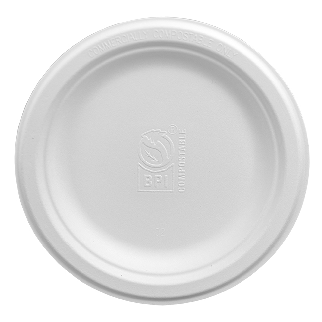 Natural White 7" Round Plate NO ADDED PFAS