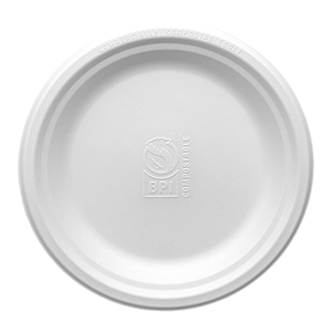 Natural White 9" Round Plate NO ADDED PFAS