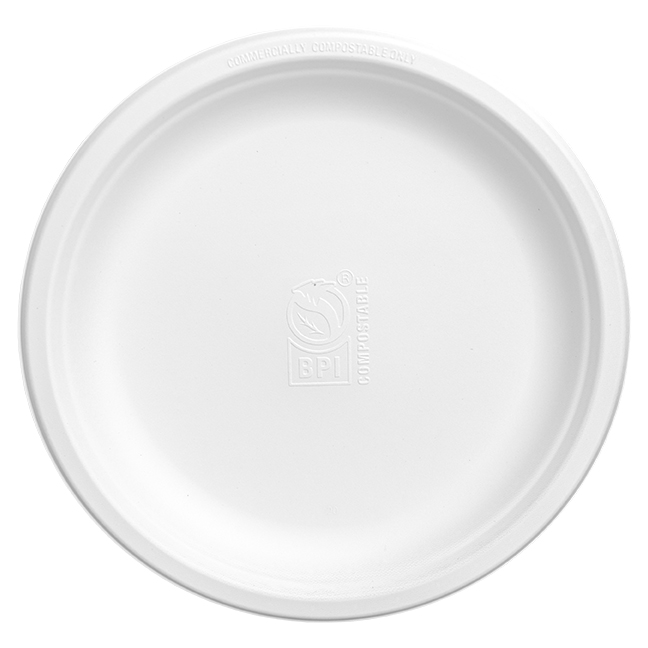 Natural White 10" Round Plate NO ADDED PFAS