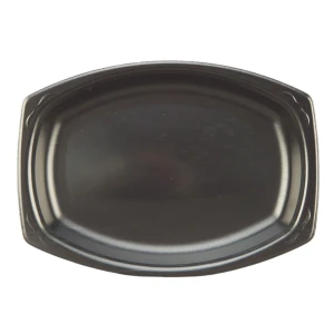 Black 7" x 9" Oval Laminated Platter