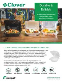 Clover food container flyer cover