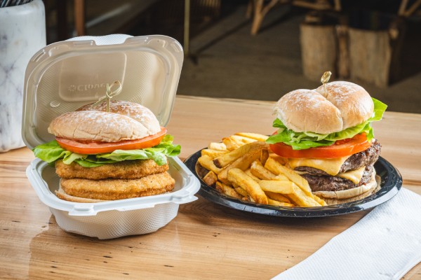 food containers on table at emerging restaurant