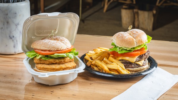 food containers on table at emerging restaurant